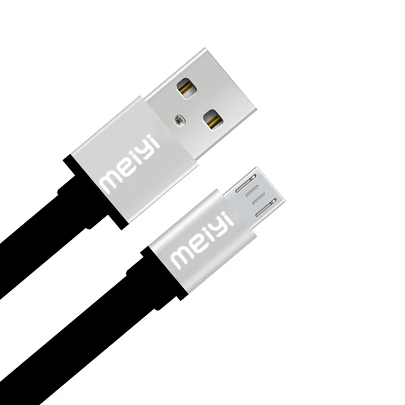 MEIYI металлический соединитель Лапша Micro USB кабель для синхронизации данных