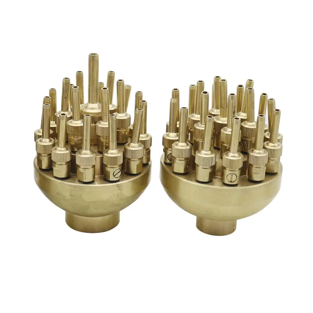 

1"/1.5" Brass Adjustable Three-layer Flower Fountain Nozzles Center Straight Direct-flowing Scattering Landscape Sprinkler 1Pc