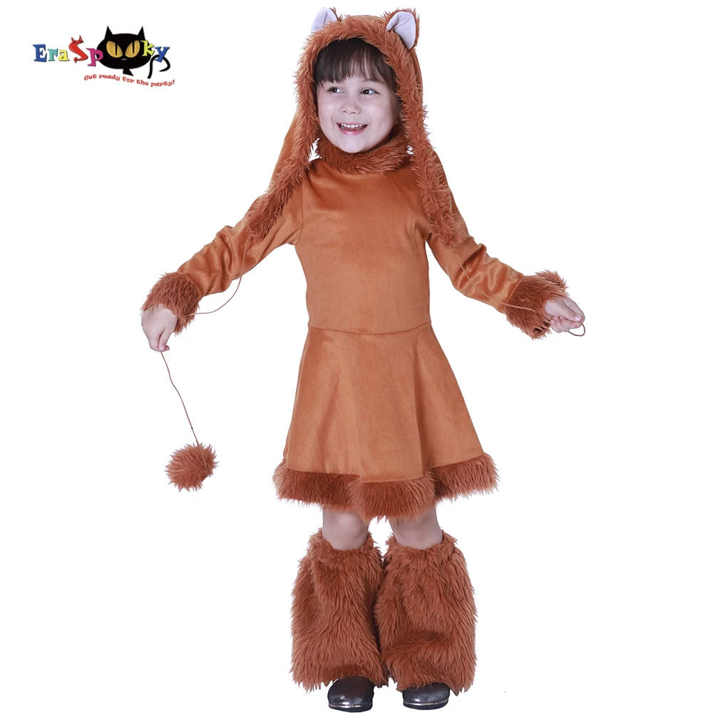 Eraspooky halloween costumes for kids Sweet Fox Girls Costume christmas birthday cosplay children dress hat and boot cover