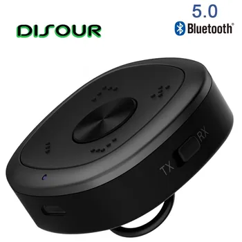 

DISOUR APTX HD 2-in-1 Bluetooth 5.0 Receiver Transmitter CSR Low Latency Wireless Audio Music Adapter Dongle With Mic For TV Car