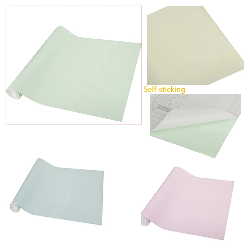 

0.45x10m Solid Color Self-adhesive Wallpaper Waterproof Moisture-proof DIY Living Room Bedroom Decorative Wall Stickers
