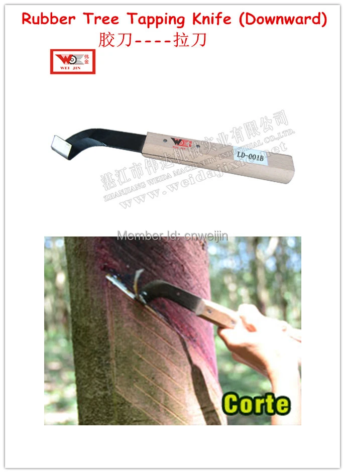 China manufacturer machete rubber knife/rubber tree tapping knife