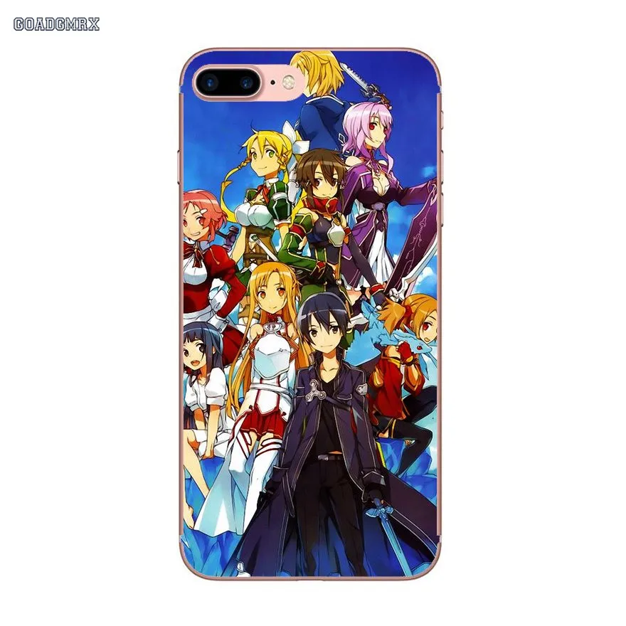 Для Samsung Galaxy S2 S3 S4 S5 Mini Alpha S6 S7 edge S8 S9 Plus J1 Grand Prime Sword Art Online Anime прозрачный мягкий чехол