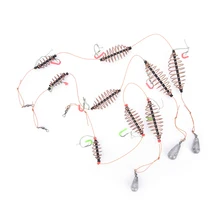 1 шт. искусственная приманка для рыбалки приманка клетка кормушка для ловли карпа с свинцовым грузило поворотный с леской крюк для рыболовных снастей рыболовный крючок