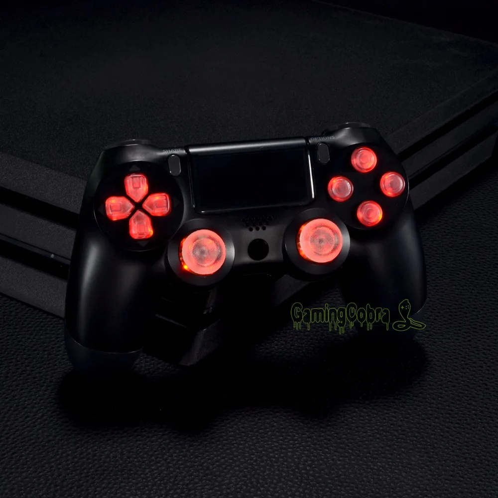 Многоцветные светящиеся D pad Thumbsticks кнопки лица (DTF) светодиодный комплект для PS4 Pro