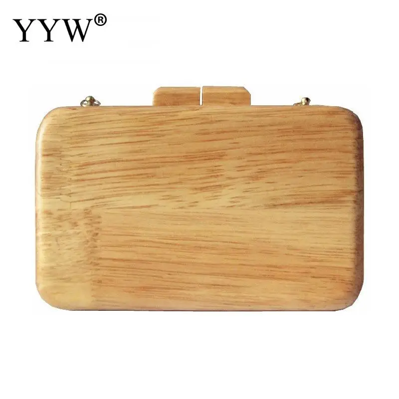 

New Women Bags Designer Fashion Evening Party Bag For Female Clutch Bag Lady'S Wooden Handbag Famous Brand Crossbody Bag 2018