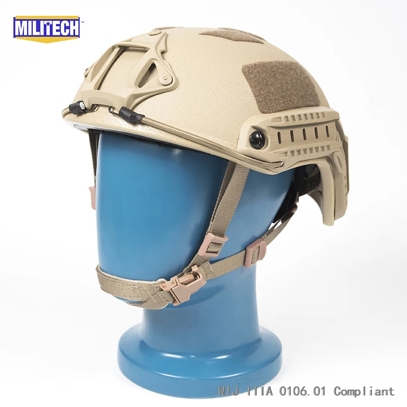 Сертификация ISO MILITECH 1 25 кг Lite DE супер высокой арамидный баллистический шлем