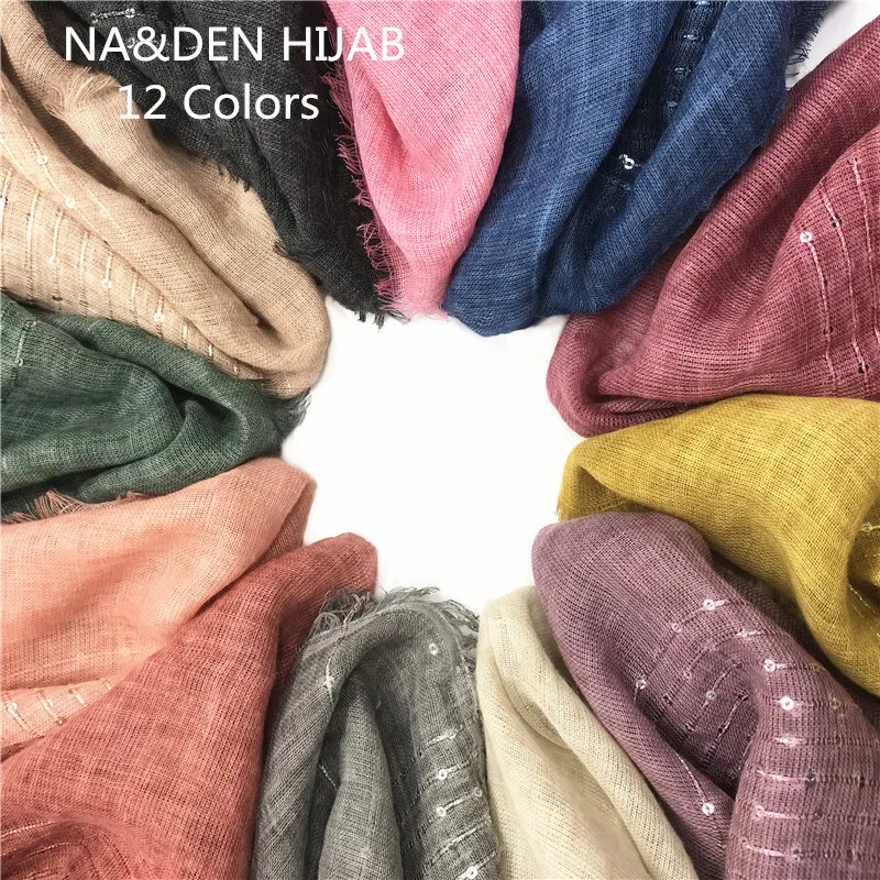 

1PCS Hot sale Solid small sequins women scarves tassels fashion viscose Muslim hijab elegant lady soft 1pcs/lot fast shipping
