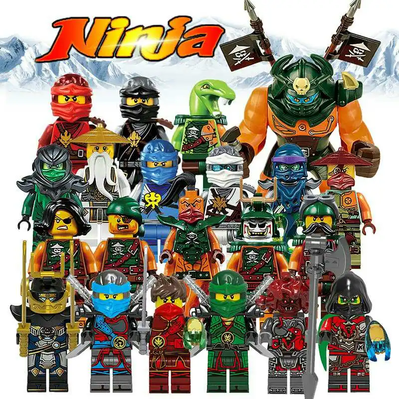 

Building Blocks Compatible with LegoINGlys NinjagoINGlys Sets NINJA Heroes Kai Jay Cole Zane Nya Lloyd Weapons Action Toy Figure