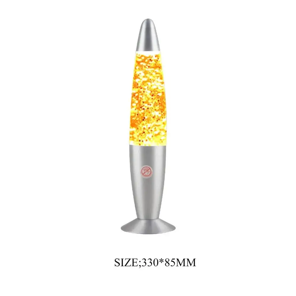 Алюминиевая основа Лава воском лампа жидкая паста светильник инновационный декоративный светильник Медузы светильник для спальни ночной Светильник - Испускаемый цвет: orange