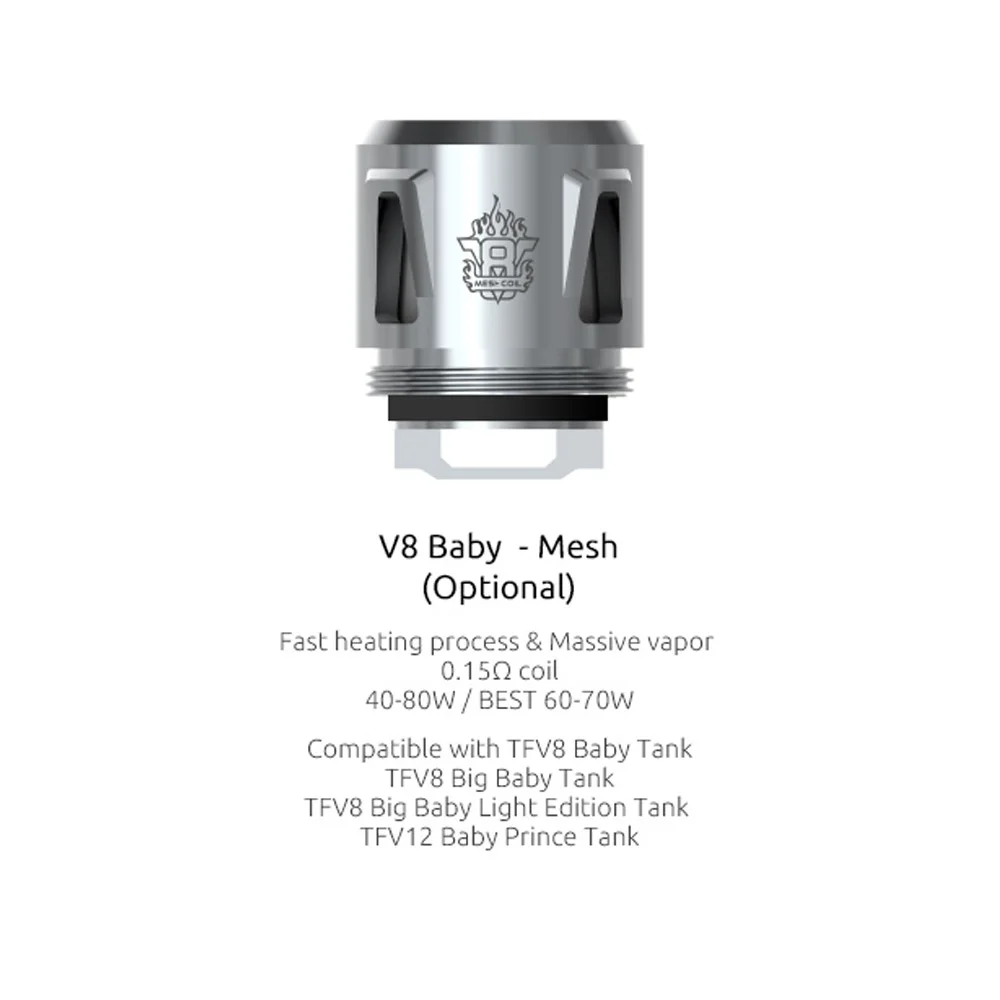 Original Smok TFV8 Baby Coil Head V8 Baby T8 T6 X4 Q2 Q4 M2 Core For TFV8 big BABY Tank V12 baby prince tank Original Smok TFV8 Baby Coil Head V8 Baby T8 T6 X4 Q2 Q4 M2 Core For TFV8 big BABY Tank V12 baby prince tank