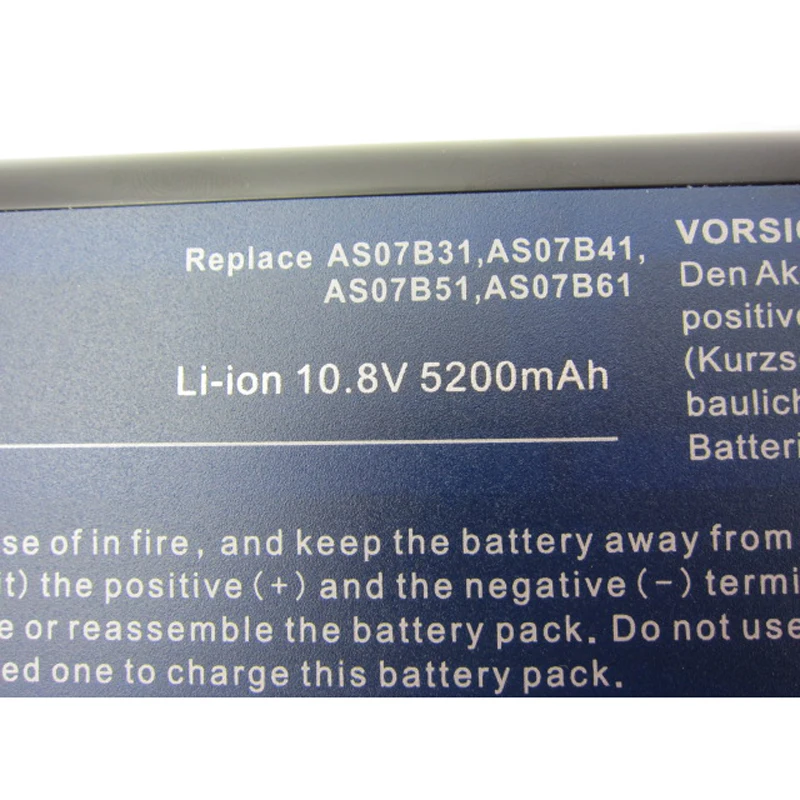 6cell Battery AS07B31 AS07B41 AS07B51 AS07B61 AS07B71 AS07B72 AS07B42 For Acer Aspire 5230 5235 5310 5315 5330 5520 5530 Bateria