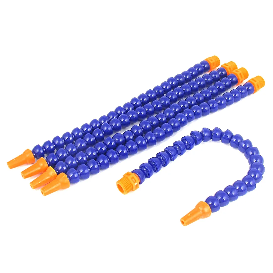 

HLZS-Round Nozzle Flexible Water Oil Coolant Pipe Hose 3/8BSP Thread 5pcs