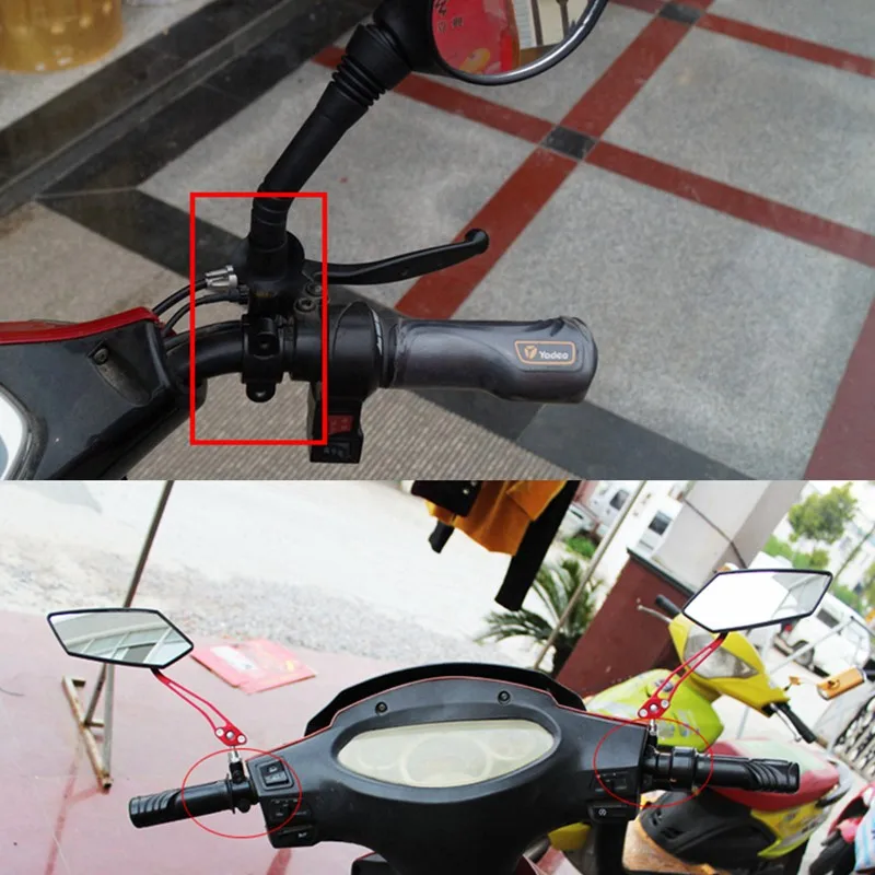 Держатель для зеркала на руль мотоцикла 7/", адаптер для зеркала заднего вида, кронштейн для квадроцикла, скутера, автомобиля 10 мм/8 мм, резьба черного/серебристого цвета