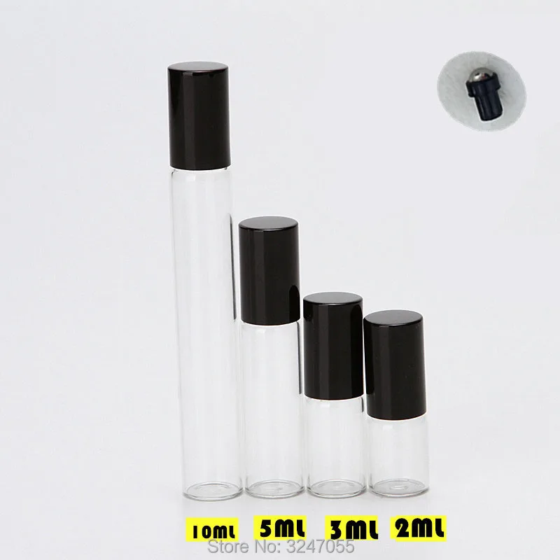 2ML 3ML 5ML 10ML 100pcs/lot Empty Clear Perfume Refillable Bottle DIY Glass Classic Roll On Essential Cosmetic Container | Красота и