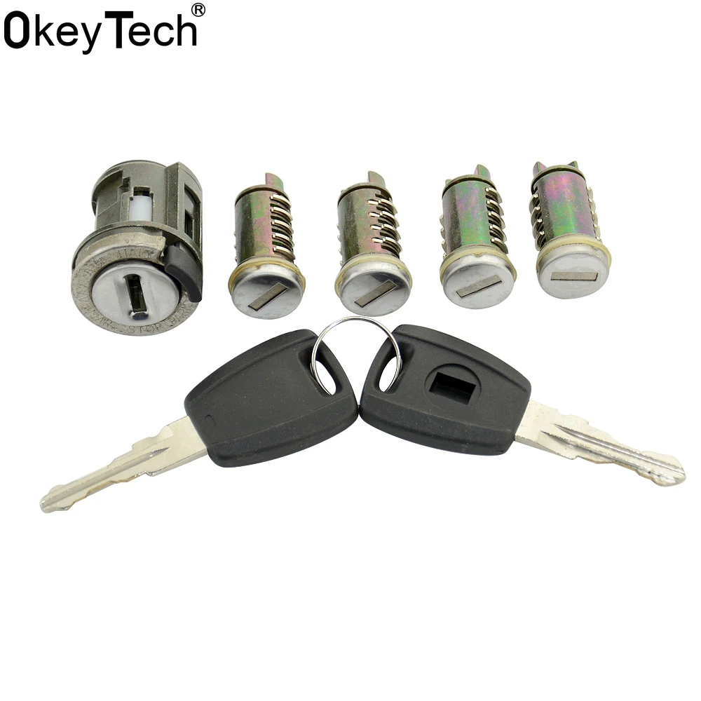 OkeyTech New Lock Set With 2 Keys Good Quality Replacement Car Door Ignition Trunk Lock Barrel Cylinder for Fiat GT15R Blade