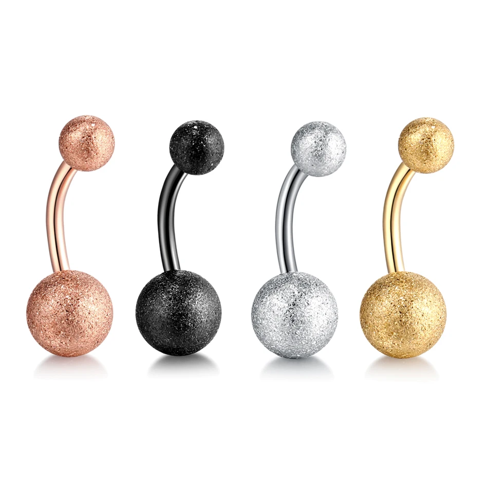 

1PC Fashion Stainless Steel Barbell Pearl Navel Belly Button Ring Bar Body jewelry Piercing 4Color You Choose 14G