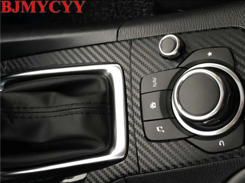 BJMYCYY черный для Axela New Mazda 3(-) AT/MT стеновая панель наклейка из углеродного волокна Модифицированная декоративная наклейка