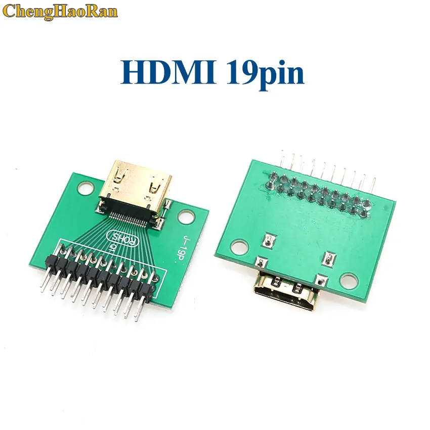 ChengHaoRan мини видеокамера с разъемом Micro USB Для DIP адаптер PCB Тесты Плата USB 2,0 3,0 3,1/Тип-C/HDMI для iPhone 5 5S 6 Женский Разъем - Цвет: HDMI 19 PIN