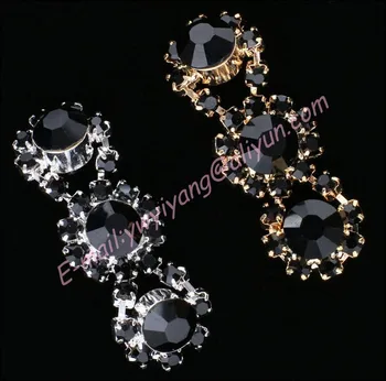 

Wholesale Retail New Listed DIY Bridal Crystal Rhinestones Metal Wedding Button Applied Clothing Wedding Evening Dresses BC-0115
