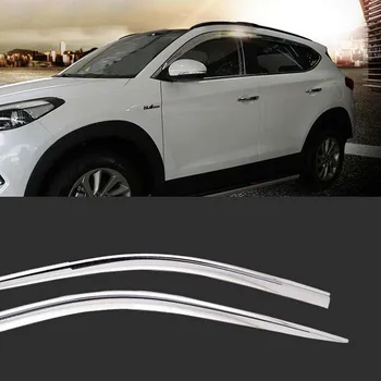 

1 Set Brand New Chrome Side Vent Sun Shade Window Visors Rain Guard Deflectors For Hyundai Tucson 2015