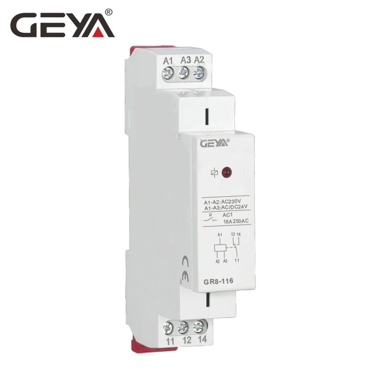 GEYA GR8 AC DC 24V Auxiliary Relay Intermediate Switch 8A 16A SPDT