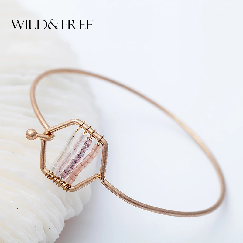 Новинка 2017 Браслет манжета с бусинами винтажный простой ручной работы