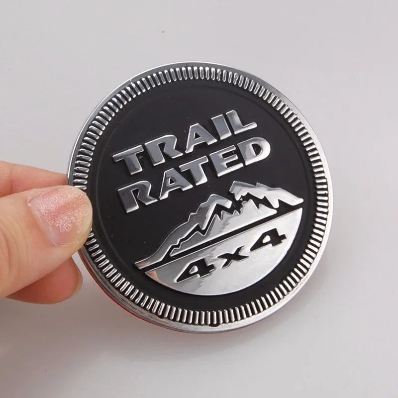 

2017 Hot Metal Trail Rated Nameplate 4X4 Badge Emblem Sticker For Jeep Wrangler Cherokee