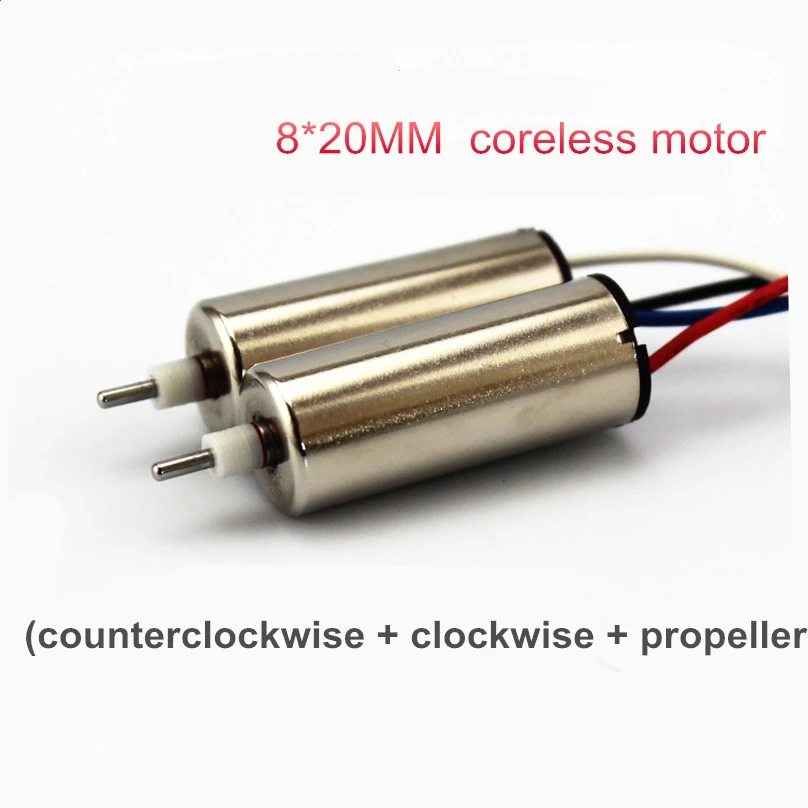 

1/Set 8*20MM coreless motor (counterclockwise+clockwise+propeller) ,MINI DIY aircraft micro model Motor Large torque high speed