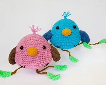 

crochet armigurumi rattle girl doll bird model number WL005