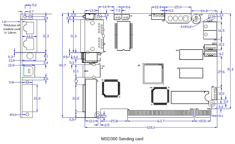 Nova LED Display Sending Card MSD300 Full Color LED Video Screen Synchronous Control Card Novastar Msd300  (10)
