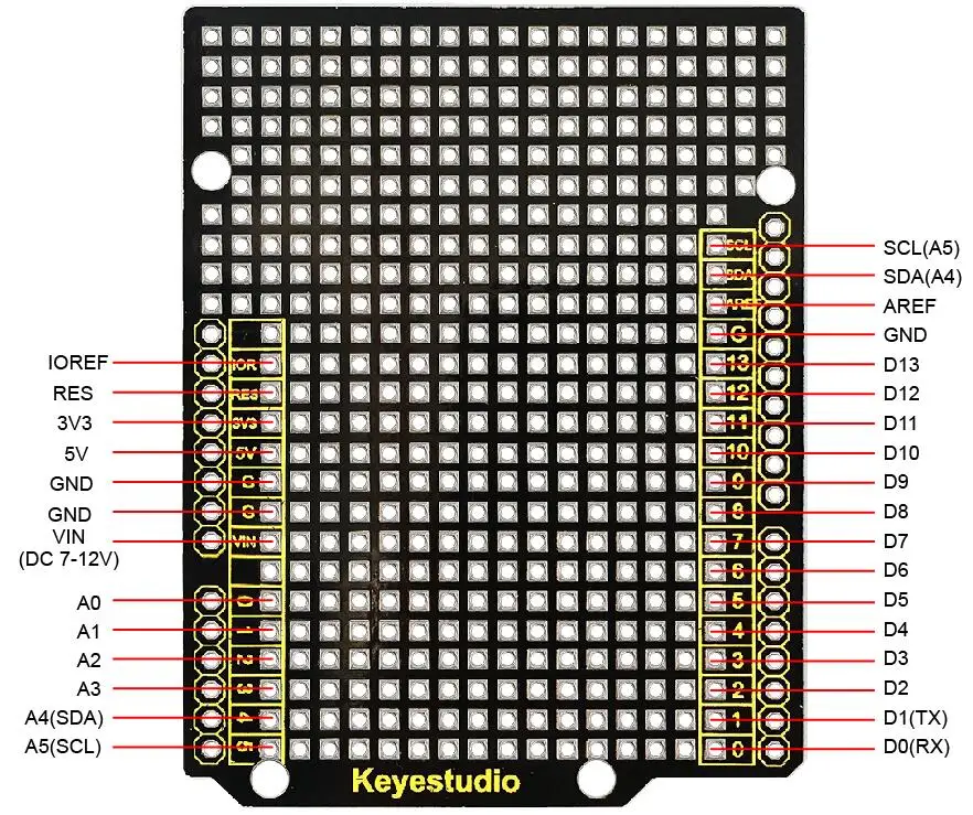 10 шт. Keyestudio прототип P CB доска для Arduino UNO R3 щит FR-4 экологически чистые