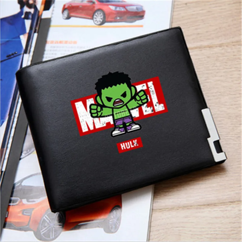 Marvel's The Avengers ID Card Short Long Wallet Purse Bag PU Leather Printing Wallet Money Bag Card Holder Long Purse Gift - Цвет: Style 4