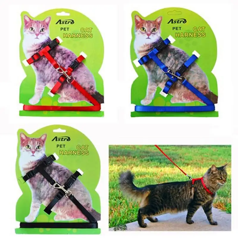 Cat Harness Nylon Adjustable Safety Control Restraint Soft Walk Vest