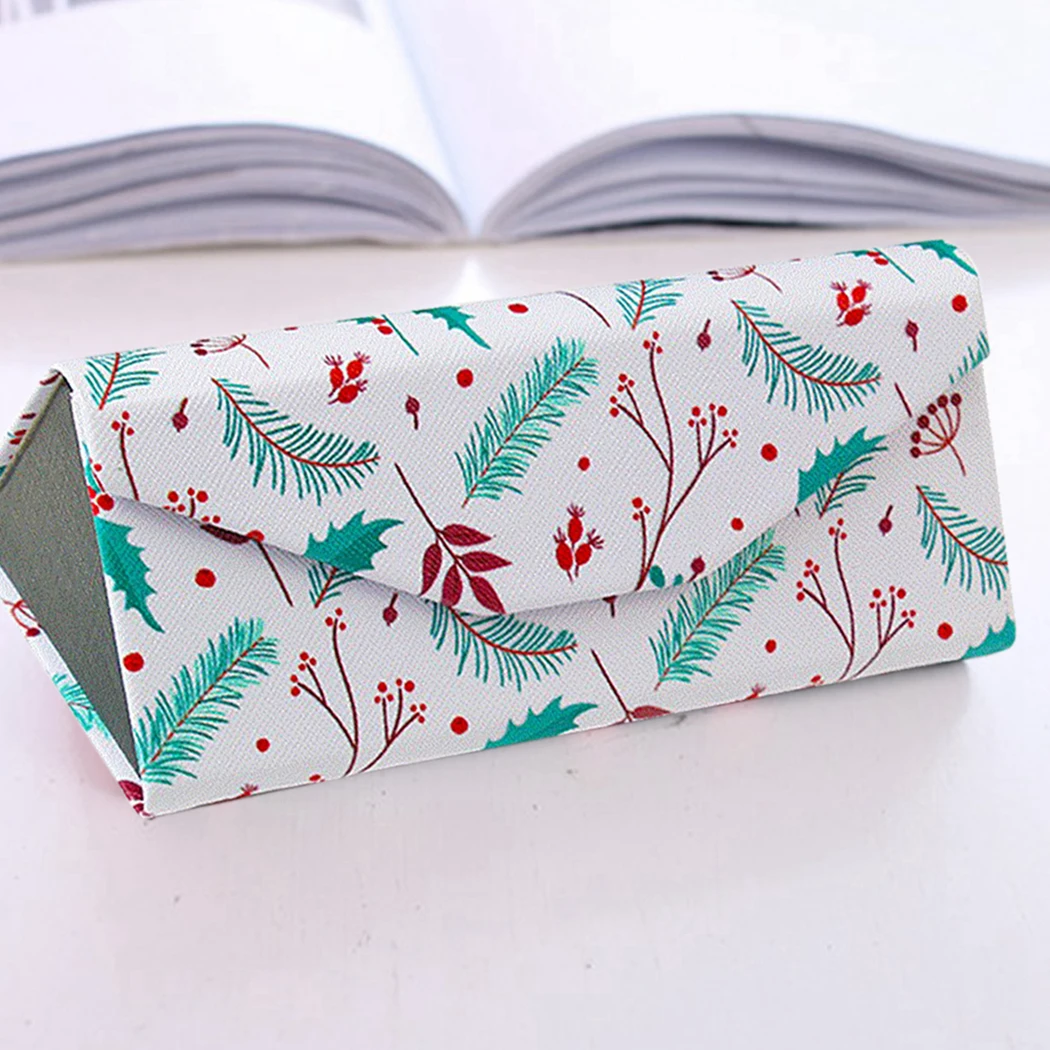 Foldable Glasses Case Sunglasses Box Simple Fresh Portable Animal Plant Printing Glasses Box For Men Women Students