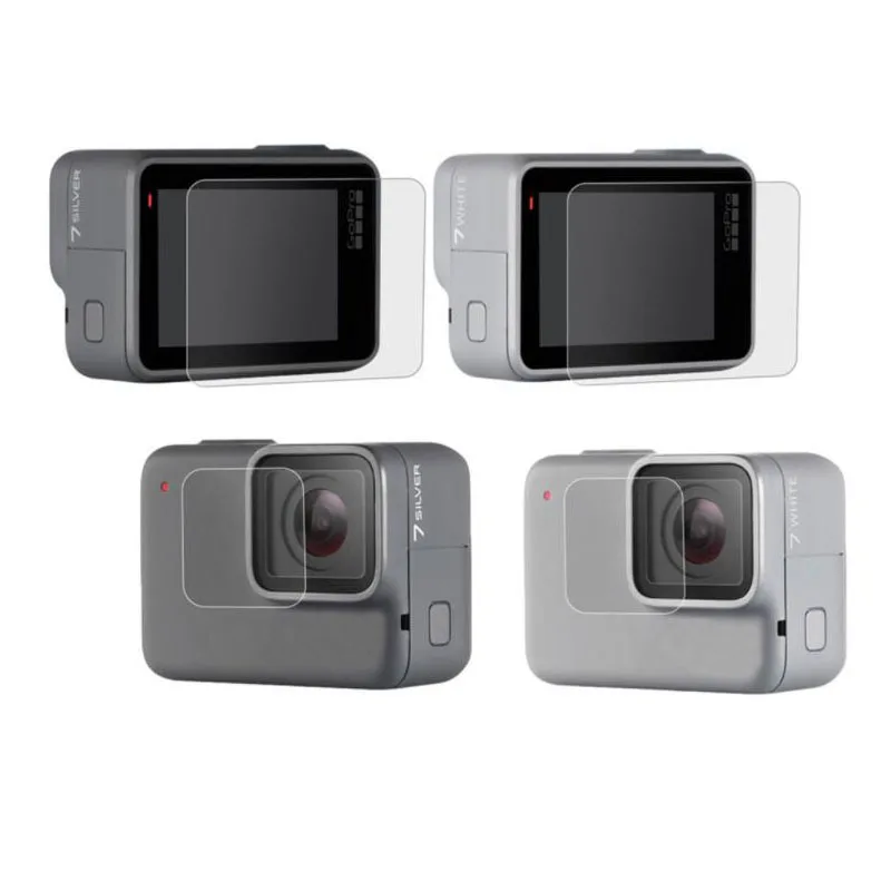 Закаленное защитное стекло для GoPro Go pro Hero7 Hero 7 белый/серебристый фронтальный