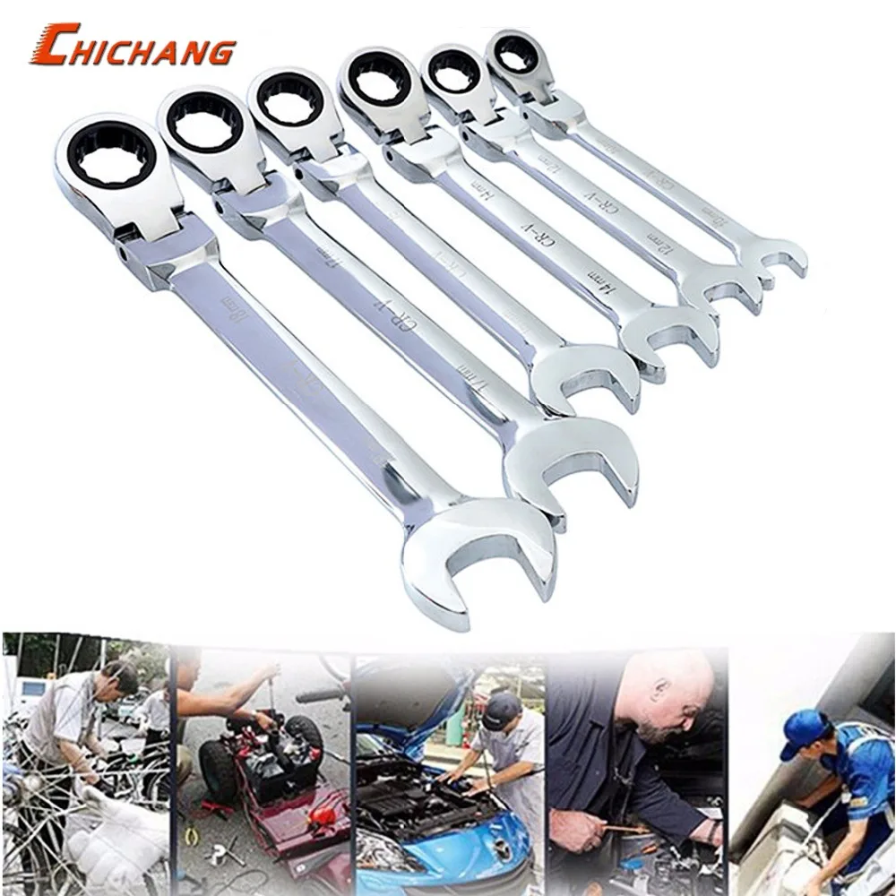 1Pc Multifunction Ratchet Wrench Head flexible Combination universal Key to Professional repair tools 8mm-19mm | Инструменты