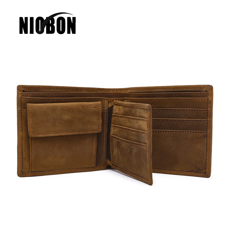 NIOBON 2017 New Designer Genuine Leather Men Wallets Short Coin Purse Male Clutch Man Purse ...