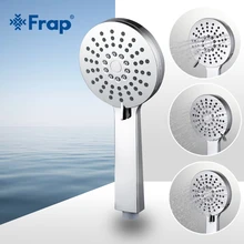 Frap Üç Ayar Su tasarrufu Yuvarlak duş başlığı ABS plastik el tutma banyo duş Banyo Aksesuarları F006