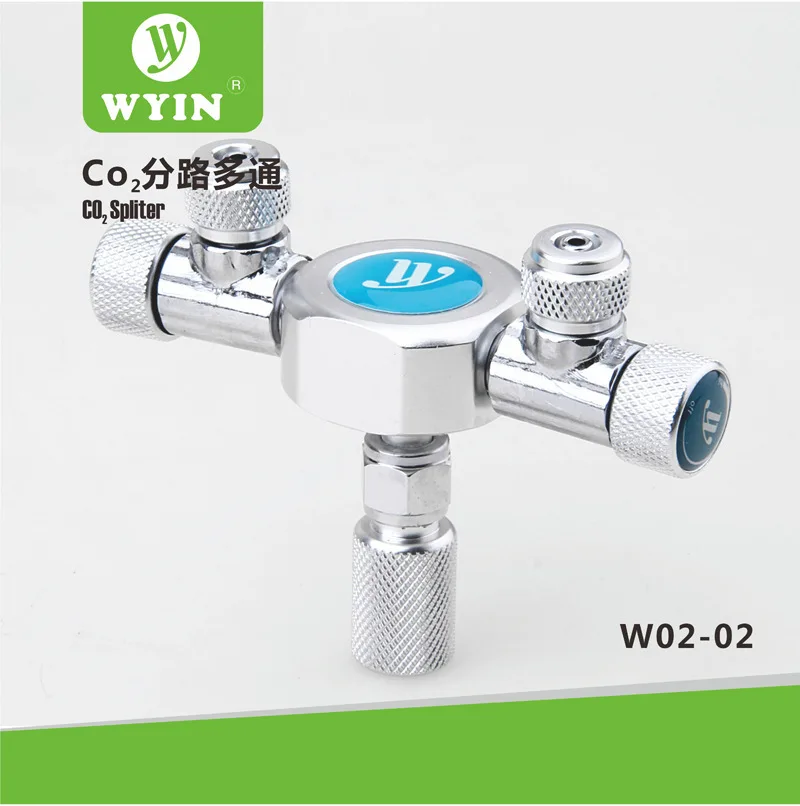 WYIN аквариум Multi Way CO2 Spliter дистрибьютор игольчатый клапан из нержавеющей стали