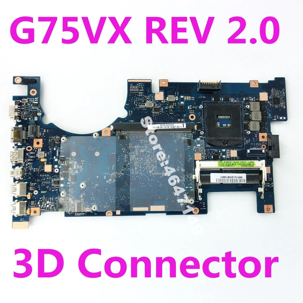G75VX материнская плата REV2.0 3D разъем PGA989 для ASUS ROG G75V Материнская ноутбука тест