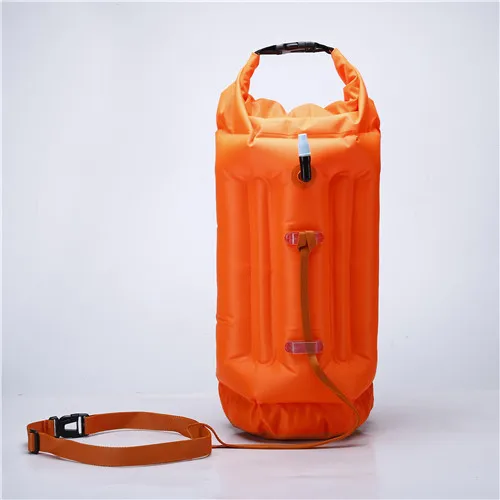 

QUBABOBO Swim Buoy PVC Material 20L Swimming Tow Float Plus, Dry Bag for Open Water swimmers and Triathletes Orange S9001