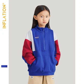 

INFLATION 2019 Autumn New Arrival Kids Jacket Coats For Boys Girls Color Stitching Classic Coat Turn-down Collar Jacket 19622A