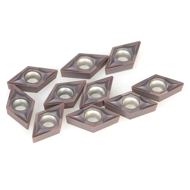 10PCS/box Carbide Inserts Cutter Turning Inserts Tool  DCMT0702 YBC205 CNC Blades Set for Lathe Turning Boring Tool
