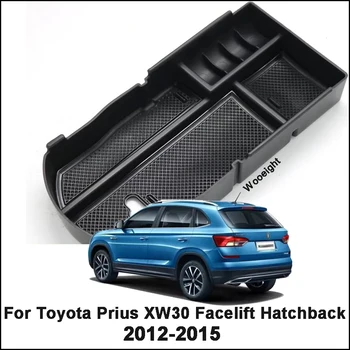 

Wooeight Car Styling Central Storage Armrest Box Container Organizer Tray Case For Toyota Prius XW30 2012-2015