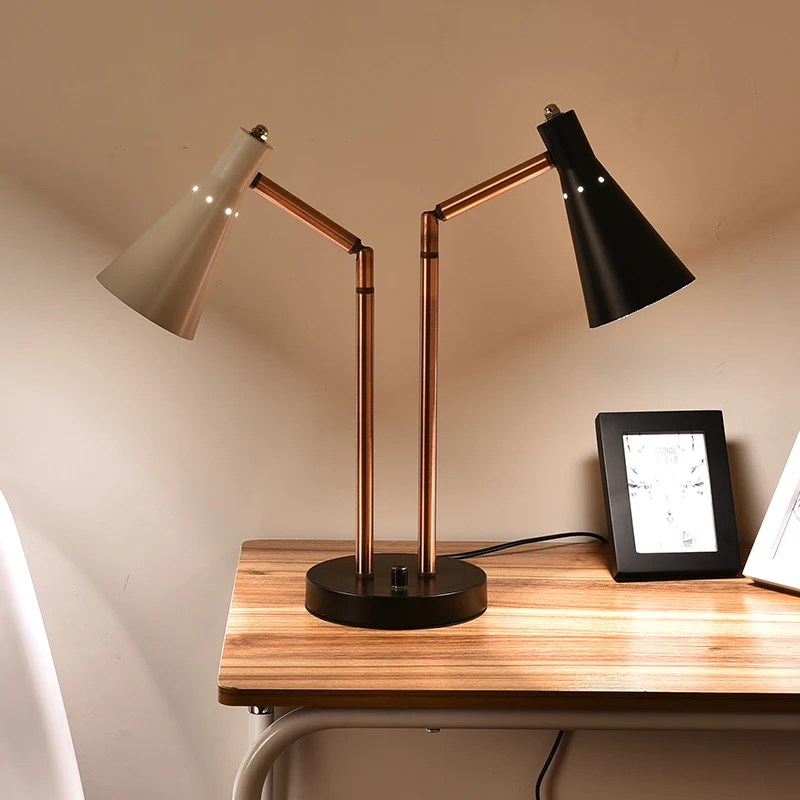 The black and white double lamp modern minimalist designer creative