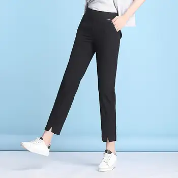 

Harem Pants Women 2019 Capri Trousers Summer Thin Pants Ladies Fashion Pencil Pants Big Sizes 4XL 3XL Femme Pantalon Black Grey