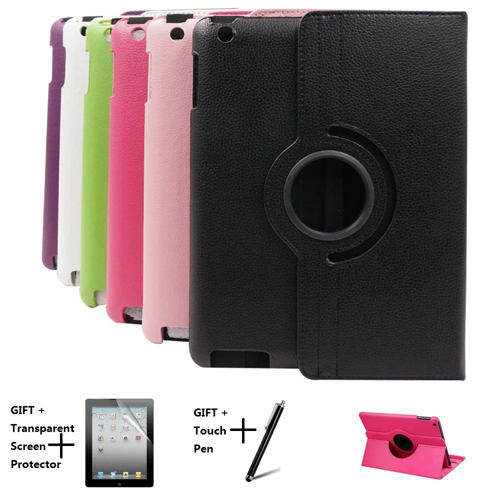 360 Rotating Tabby Pattern PU Full Body Case With Stand For Ipad 2 3 4 Mini 1 2 3 Pro 10.5