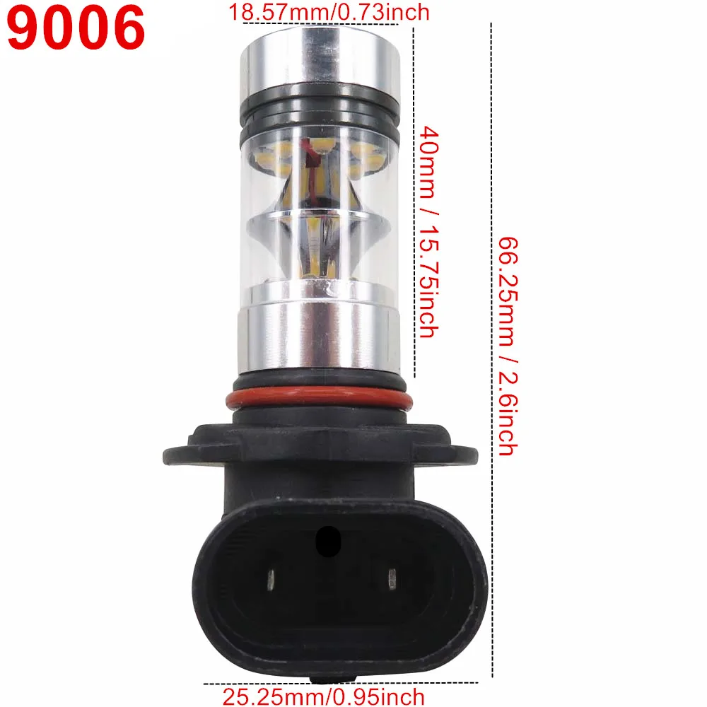 WLJH 2X100 W 1000lm Led H7 H8 9005 9006 5202 1156 1157 7440 7443 H16 P13W PSX24W PSX26W Авто противотуманных фар дальнего света светильник лампы