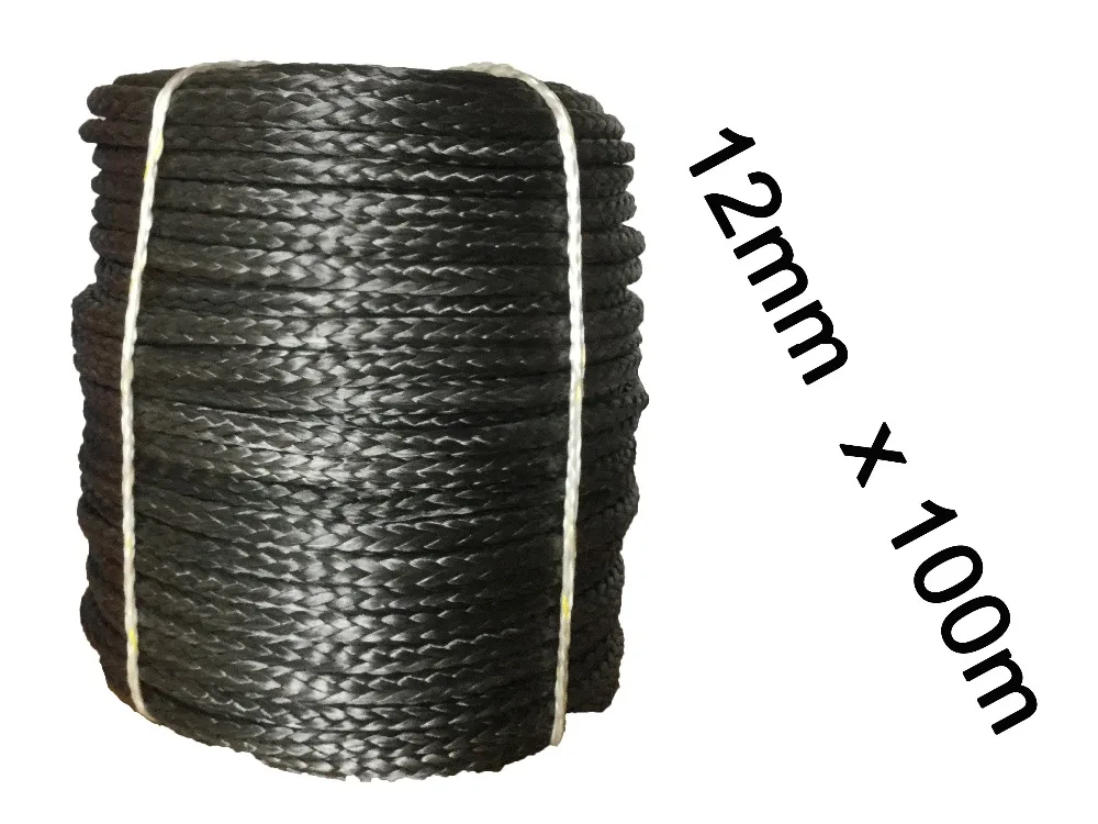 Прямая продажа с завода 12 мм * 100 м плазменный канат UHMWPE синтетическая лебедка|winch